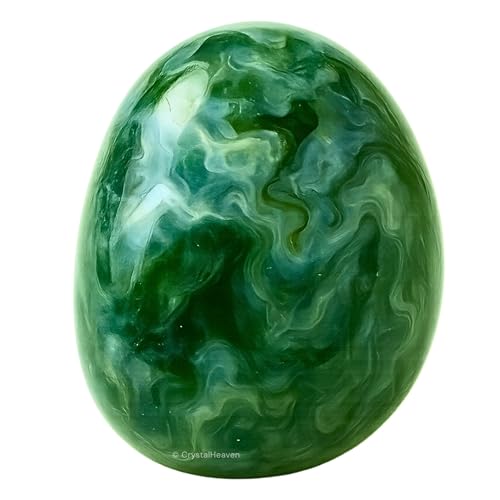 Image of Certified Moss Agate Crystal Healing Tumbled Stone, Natural Polished Crystals for DIY Crafts, Manifestation, Meditation, Pooja Feng Shui and Reiki Healing (30 Grams)