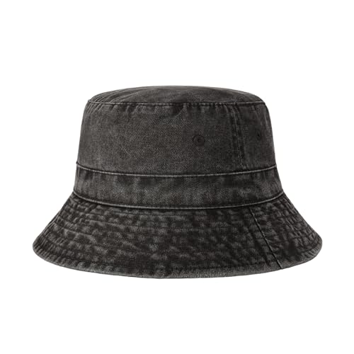 Image of Hot Summer Bucket Hat Trendy Cotton Sun Cap for Beach Golf Fishing | Breathable cotton, fun outdoor vacation style, packable boonie design for men and women