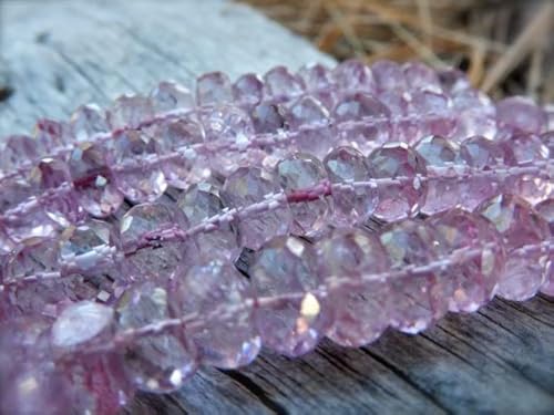 Quartz rose facetté rondelles LKBEADS idéal pour fabriquer vos bijoux bohèmes chic