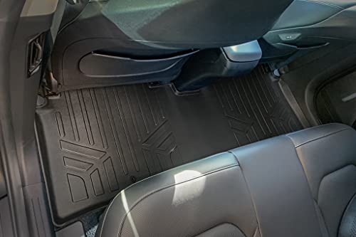 SMARTLINER-Custom-Fit-All-Weather-2-Row-Floor-Mats-Cargo-Liner-Set-Black-Compatible-with-2022-2023-Kia-EV6-Wind-AWD
