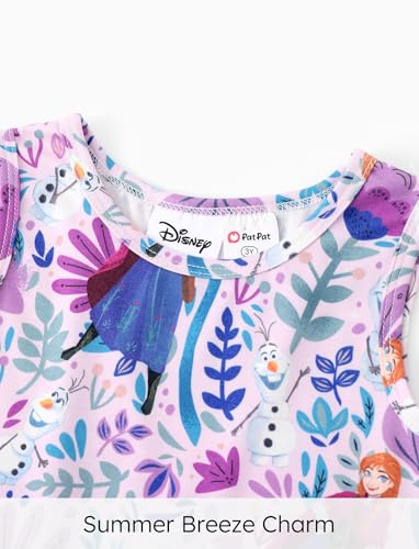 Image of Disney Minnie Mouse Princess Frozen Elsa Stitch Girls Dress Sleeveless & Short Sleeve Casual Summer Clothes Baby to Toddler