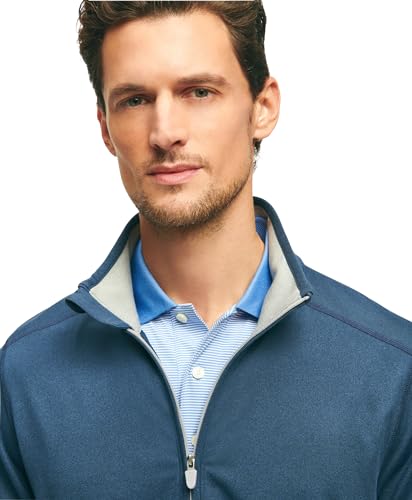 Brooks Brothers Men's Performance Stretch Long Sleeve Golf Half-Zip Sweater4