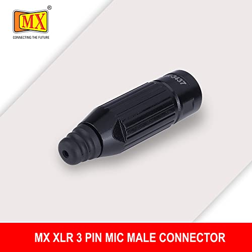 Image of MX 3 Pin XLR Microphone pin Pure Copper Nickel Plated for High Conductivity microphone (3-pin microphone male XLR, Pack of 10, Male Connector)