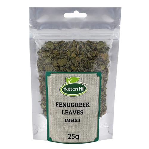 Fenugreek Leaves 25g by Hatton Hill | Kasuri Methi Authentic Flavour for Curries Stews and Breads