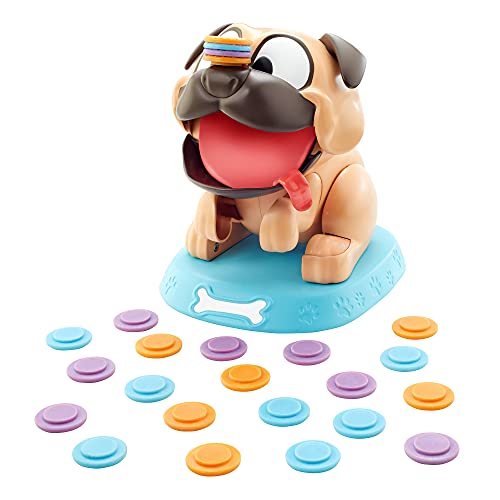 Mattel Games GND65 - Puglicious Spiel für Kinder, Stapelspiel mit Hundeleckerlis für das hungrige Hündchen, Geschenk für Kinder ab 5 Jahren