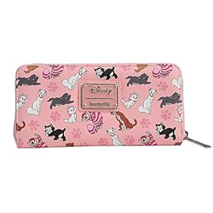 Loungefly Disney Cats Wallet Zip Around Clutch Faux Leather