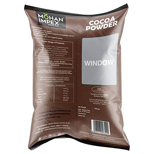 Mohan Impex Cocoa Powder 500gm (3 x 500 gm)