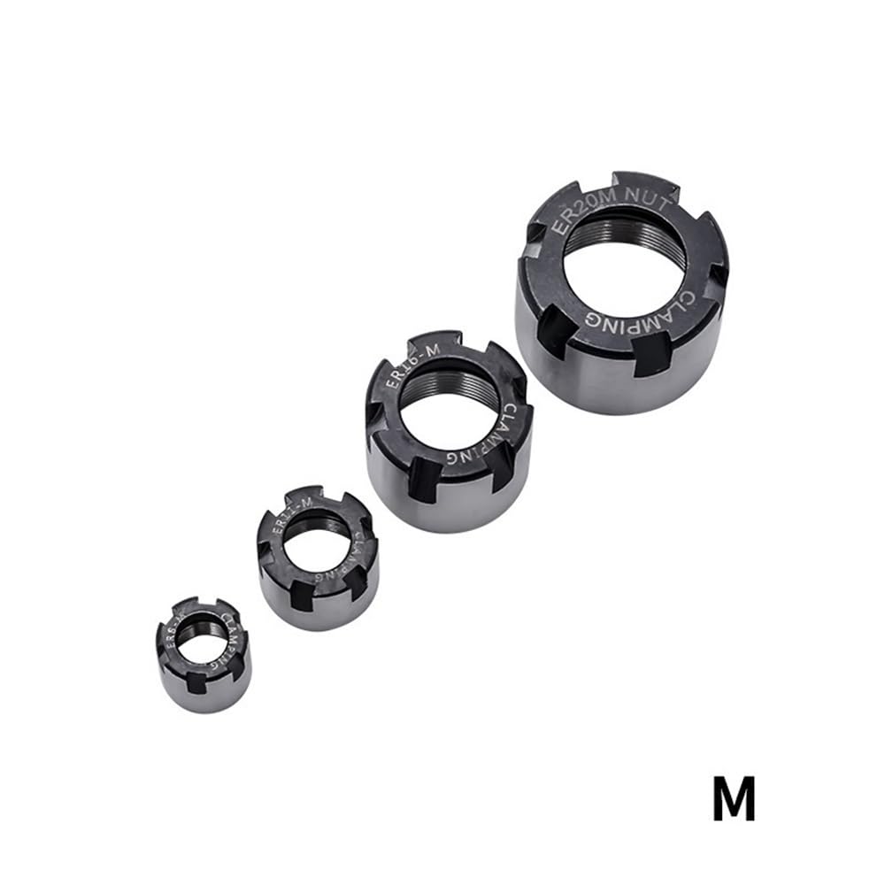 ER11-ER32 Dado di serraggio a molla Dado di serraggio in metallo ad alta precisione for mandrino di fresatura, 1 pz(M19x1.0)