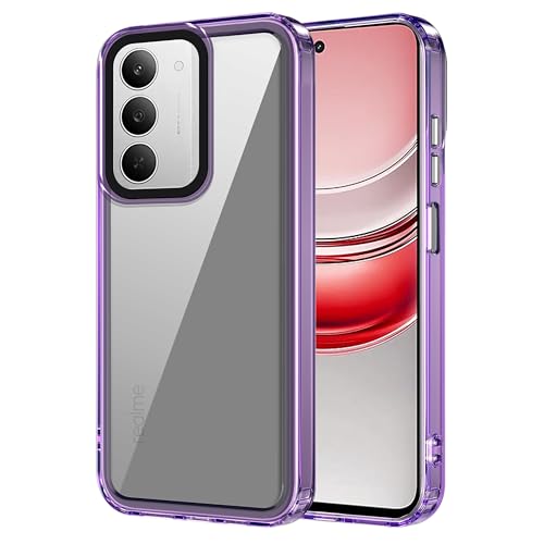 Image of Zapcase Back Case Cover for Realme 14x 5G | Compatible for Realme 14x 5G Back Cover | Case Cover with Camera Protection | (TPU + PC | Translucent Purple)