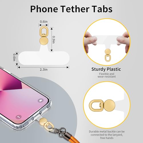 Onglet d'attache de téléphone, 10 pièces patch universel de cordon de téléphone sans transparent - Photo 101 sur 104