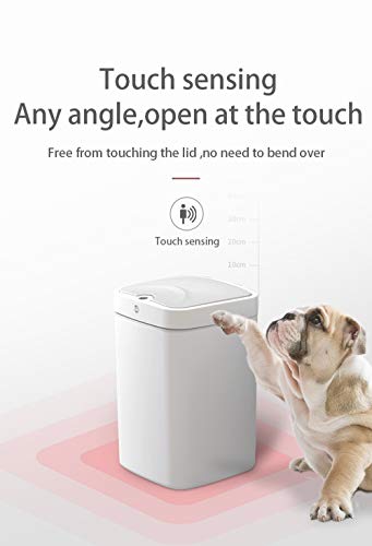 Papelera automática sensor 18L blanca ABS rectangular miniatura 4