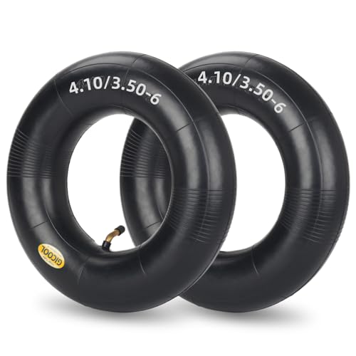GICOOL 4.10/3.50-6 Replacement Inner Tubes 2 Pack with TR-87 Valve Stem Heavy Duty Fit 13 Tires For Wheelbarrow Garden Utility Wagon Go Cart Lawn Mower