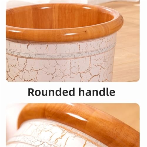Balde de Madera para Remojar Pies con Tapa Pequeño miniatura 5