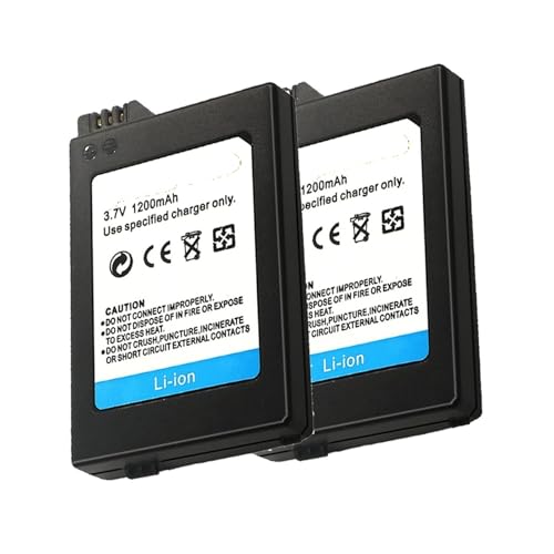 Batería De 1200MaH PSP S110 PSP 2000, Compatible con Sony PSP2000 PSP3000 PSP Lite, PSP Silm PlayStation, Mando Portátil(2pcs)