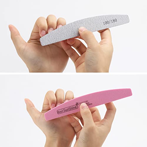 35 Count Nail Files And Buffers Kit, Reusable Sanding Buffing Blocks Fingernail File 100/180 Grit Double Sides Emery Boards #TOP4