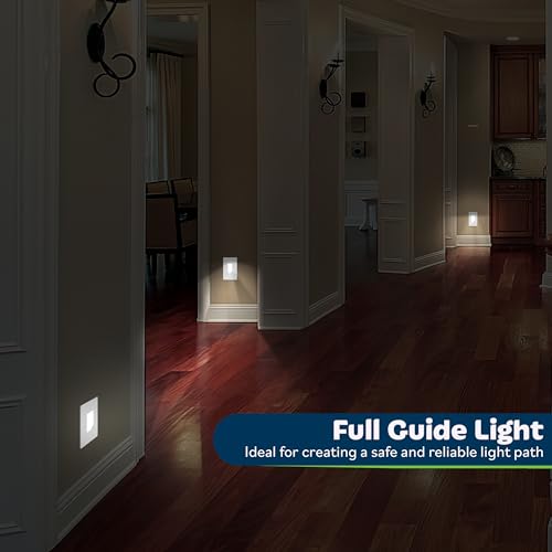 Image of TOPGREENER Full Face LED Decorator Guide Light Louver Night Light, 2Pack