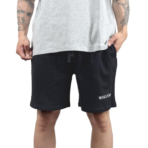 ショートパンツ メンズ スウェット ショーツ ジム スポーツウェア WILLS FITNESS ウィルズ フィットネス CLASSIC LOGO SHORTS ハーフパンツ 筋トレ ジム トレーニング ストレッチ ランニング wills-shorts (J