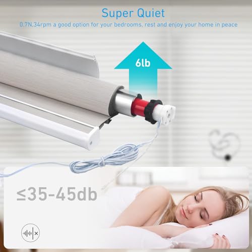 Rollerhouse Telecomando per finestre motorizzate Sfumature e Tende da Sole 25mm Motore remoto Tubolare Rosso