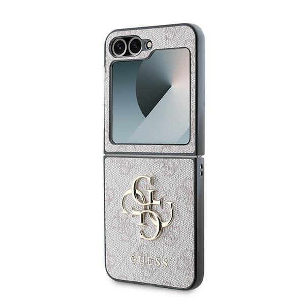 Custodia Guess Per Samsung Z Flip5 - Pelle Marrone Con Strass, Design Esclusivo E Protezione Rigida - Foto 3