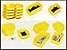 WALLPEG 36 Pack Pegboard Bin Kit – 18 Medium & 18 Large Yellow Peg Board Storage Bins | Parts Organizer for Garage, Workshop, Craft Room, Office & Workbench | Pegboard Accessory Organier | MADE IN USA
