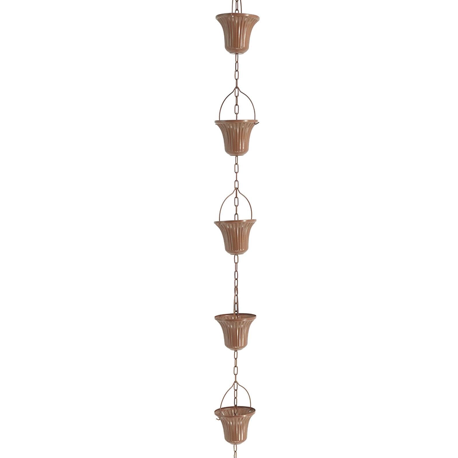 QUXVUIS 3FT Elegant Rainwater Diverter Downspout Chains Crafted For Efficient Water Management While Enriching Outdoor Sound Ambiance Rainwater Catcher Rain, Style C