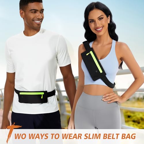 WHIPPY Running Belt for Phone Bag Running Gifts for Women Fanny Pack for Men Elastic Runners Money Belt Phone Holder Hiking Waist Pack - Image 2