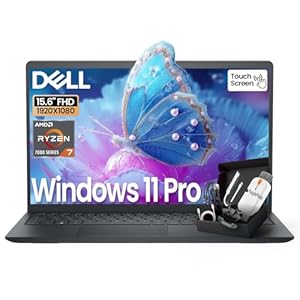 Dell 3535 Inspiron 15 Touchscreen Business & Student Laptop Computer, 15.6″ FHD Display, AMD Ryzen 7 7730U 8-Core (Beats i7-1355U), 32GB RAM, 1TB SSD, Windows 11 Pro, Wi-Fi, Webcam, w/Accessory