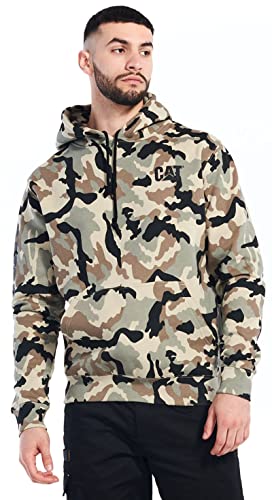 Caterpillar Men's Standard Trademark Banner Hoodies Featuring Cat Logo On Chest And Sleeve With S3 Cord Management, Neo Camo, Small #TOP26