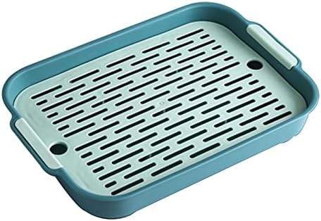 Kaninchen-Katzentoilette – 2-teiliges Schalen-Set, Einfach Zu Reinigen, Für Kaninchen, Meerschweinchen, Frettchen (Größe S/M/L Wählbar, Farbe Blau)