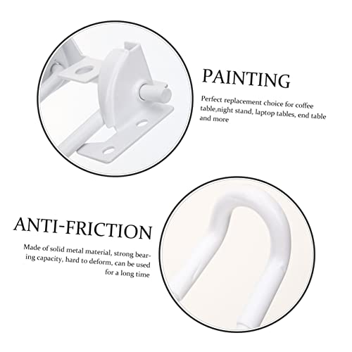 Pieds de table pliables blancs pour aménagement et modification DIY - 8