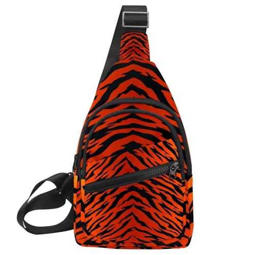 Sac à bandoulière tigre multicolore 30x18cm au design graphique unique