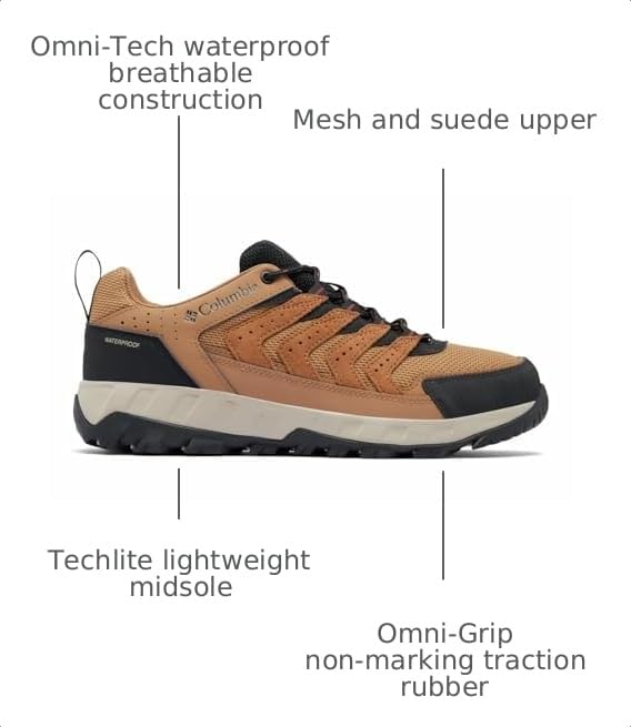 Image of Columbia Men's Strata Trail Low Waterproof Hiking Shoes