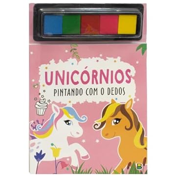 Capa do livro Pintando com os Dedos: Unicórnios