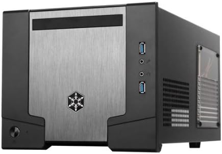 Silverstone Tek SG07B-W-USB3.0 Mini-ITX/Mini-DTX Case with 600W 80+ Bronze Certified Power Supply with Window with 2X USB3.0 Front Ports Cases (Black)