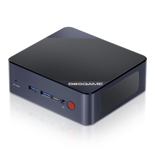 BOSGAME B100 Mini PC, Intel 12. Alder Lake- N100 (bis zu 3,4GHz) Desktop-PC, 16GB DDR4 RAM 512GB SSD, Mini-Computer unterstützt 4K Dreifachanzeige/USB3.2/WiFi 5/BT4.2/2500Mbps Ethernet