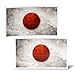 erreinge Sticker x2 Giappone Bandiera Adesivo Sagomato in PVC per Decalcomania Parete Murale Auto Moto Casco Camper Laptop - cm 12