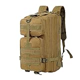 BJCBACD Mochila de Senderismo Tactical Backpack Assault Pack Bag Outdoor Bags Military Backpack for Hiking Camping Trekking Hunting Bags Backpacks(Bruin)