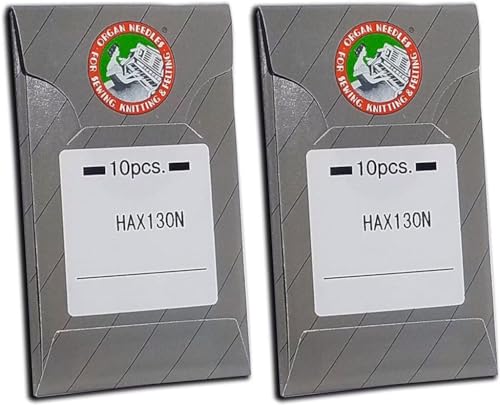 30 Organ HAX130N Top-Stitch and Embroidery Flat Shank Home Sewing Machine Needles ~ Multiple Sizes! (Metric 80/12)