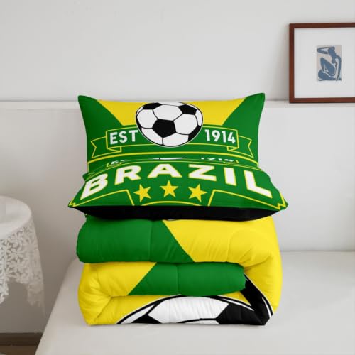 Image of Feelyou Football Soccer Comforter Set King Size Bedding Set