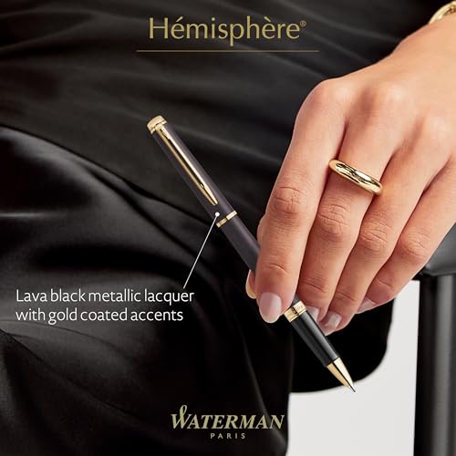 Pióro kulkowe Waterman Hémisphère | Kolekcja Understated | Lava Black| Opakowanie prezentowe
