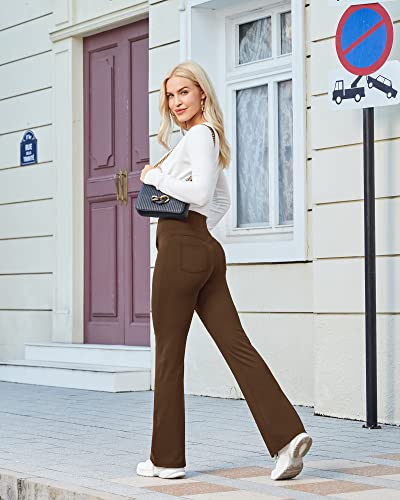 Image of G4Free Bootcut Yoga Pants with 4 Pockets Flare Leggings for Women High Waisted Casual Dress Pants