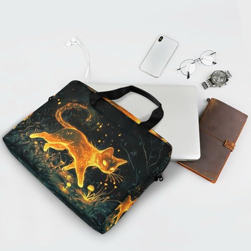 Funda para portátil 15.6 pulgadas con asa y correa naranja miniatura 7
