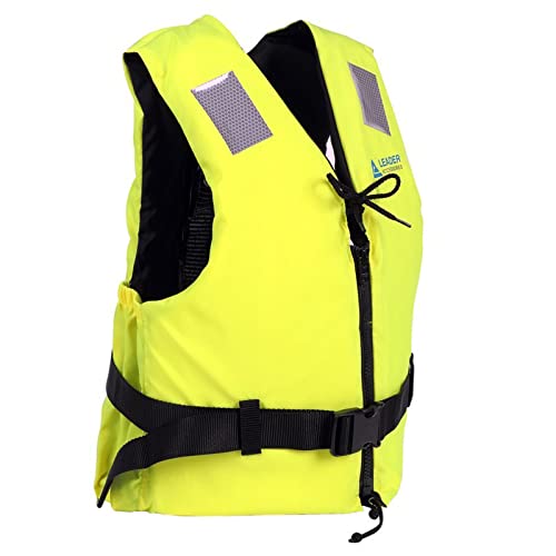Foto von Leader International Schwimmhilfe Erwachsene , Festtoffweste ideal für den Wassersport, Auftriebshilfe bis zu 40N(Gelb S: 30-50kg)