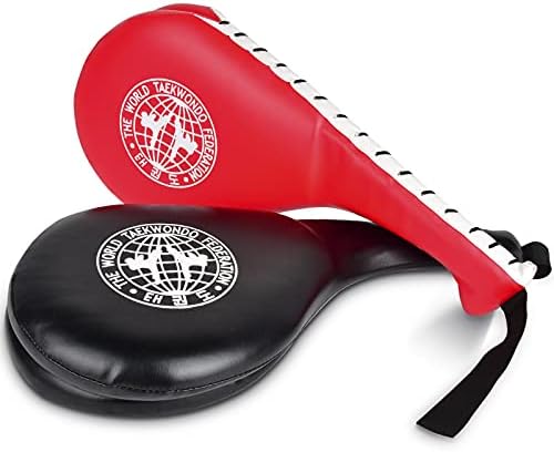 Taekwondo - Juego de 2 almohadillas de entrenamiento para artes marciales de karate para patadas, almohadillas de boxeo para niños y adultos