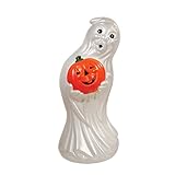Lighted Blow Mold Ghost with Pumpkin, 33-Inch