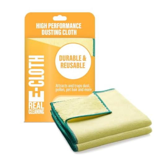 E-Cloth 2-Pack High Performance Dusting Cloth, Microfiber Cleaning Cloth, Traps Dust, Pollen, Pet Fur, and Hair, Great for Wood and Leather Surfaces, Washable and Reusable, 100 Wash Promise