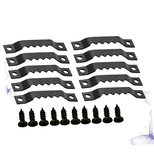 Image of Angoily 300pcs Black Hangers with Screws Creative Picture Frame Holders for Photos and Cross- Easy to Install Wall Hooks for Home Decoration