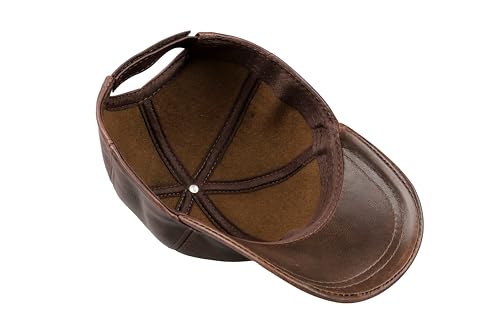 Image of Genuine Leather Unisex Baseball Cap