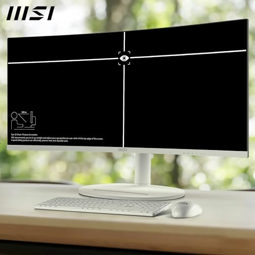 Miniatura 4 de MSI Modern MD342CQPW Monitor Curvo de 34" UWQHD 1500R, Panel VA 3440 x 1440, 21:9, KVM, Pip/PBP, 120Hz, 300 nits, Anti-Glare, Altavoces Integrados, Ajustable en 3 direcciones, HDMI 2.0b