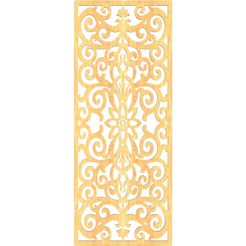 Image of Buel Decorative Pierced Fretwork Wood Wall Panels, 11 3 /8 inchW x 29 3 /8 inchH x 3 /8 inchT, Cherry